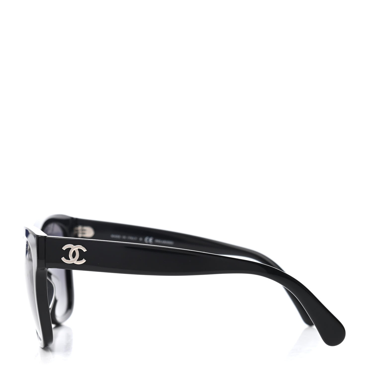 Chanel Acetate Polarized Square CC Sunglasses 5380 Black 3 of 4