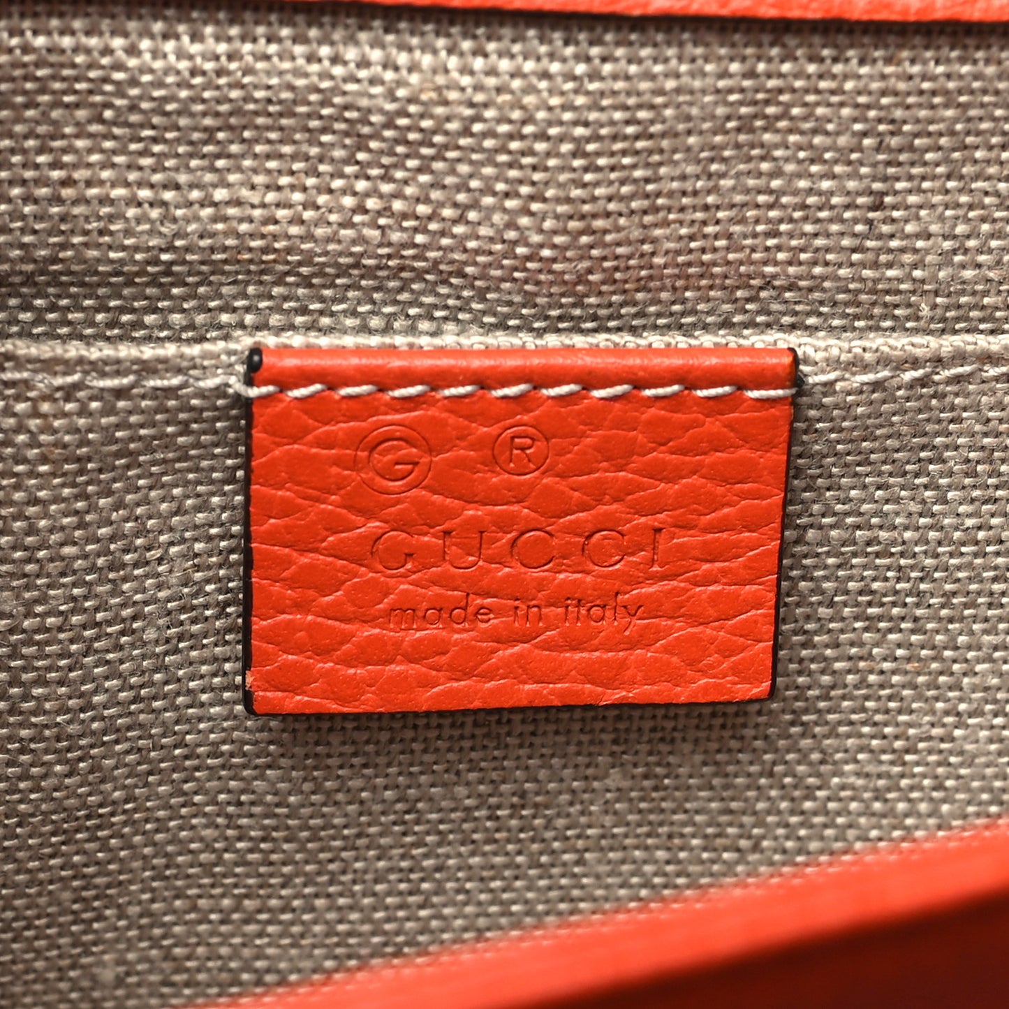 Dollar Calfskin Small Interlocking G Shoulder Bag Sun Orange