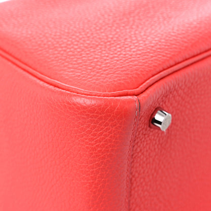 Hermes Taurillon Clemence Lindy 26 Rouge Pivoine 10 of 11