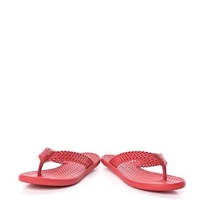 Louis Vuitton Rubber Tatoo Thong Sandals 39 Rouge 6 of 11