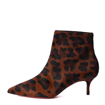 Christian Louboutin Pony Hair Leopard Print So Kate Booty 55 Ankle Boots 36.5 Black 1 of 8