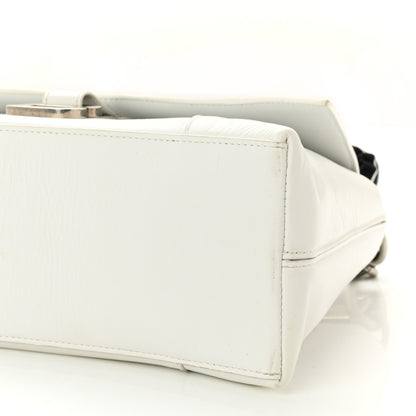 Balenciaga Calfskin S Downtown Chain Shoulder Bag White Black 10 of 10