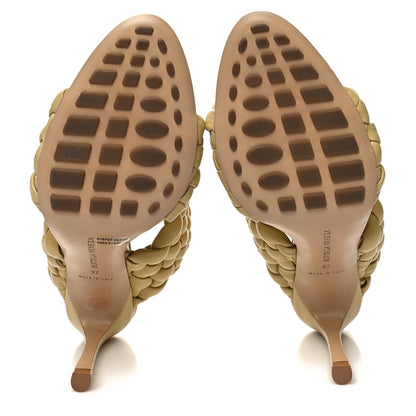 Bottega Veneta Nappa Twisted Padded Intrecciato Curve Slide Sandals 37 Tapioca 5 of 7