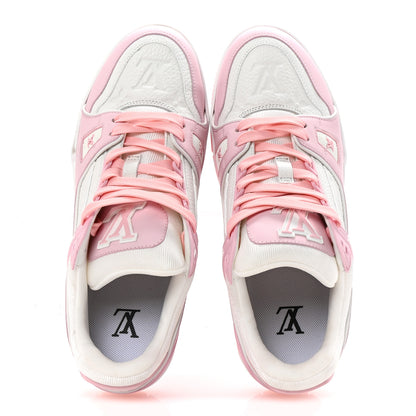 Louis Vuitton Calfskin Monogram Womens LV Trainer Sneakers 39.5 Light Pink 2 of 9