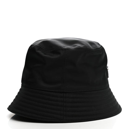 Prada Re-Nylon Metal Triangle Logo Womens Bucket Hat M Black 6 of 8