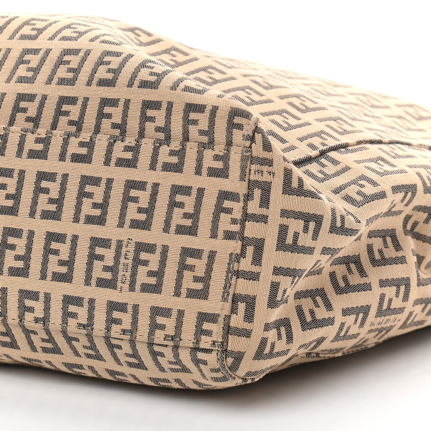 Zucchino Vitello Small Tote Beige Black