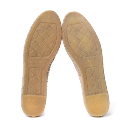 Chanel Lambskin CC Espadrilles 41 Beige Black 6 of 9