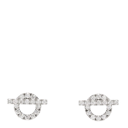 Hermes 18K White Gold Diamond Finesse Earrings 1 of 5