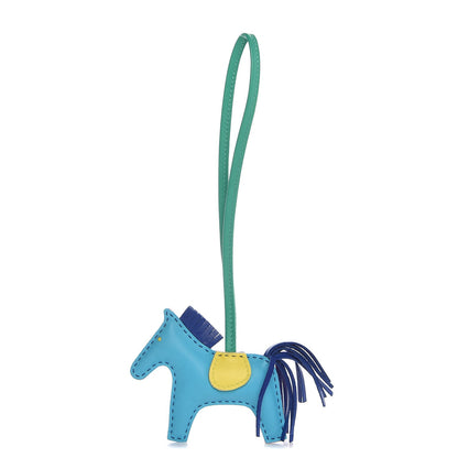 Hermes Milo Lambskin Grigri Rodeo Horse Bag Charm PM Rose Shocking Bleu Azteque Bleu Electrique Menthe Soufre Violet 1 of 4