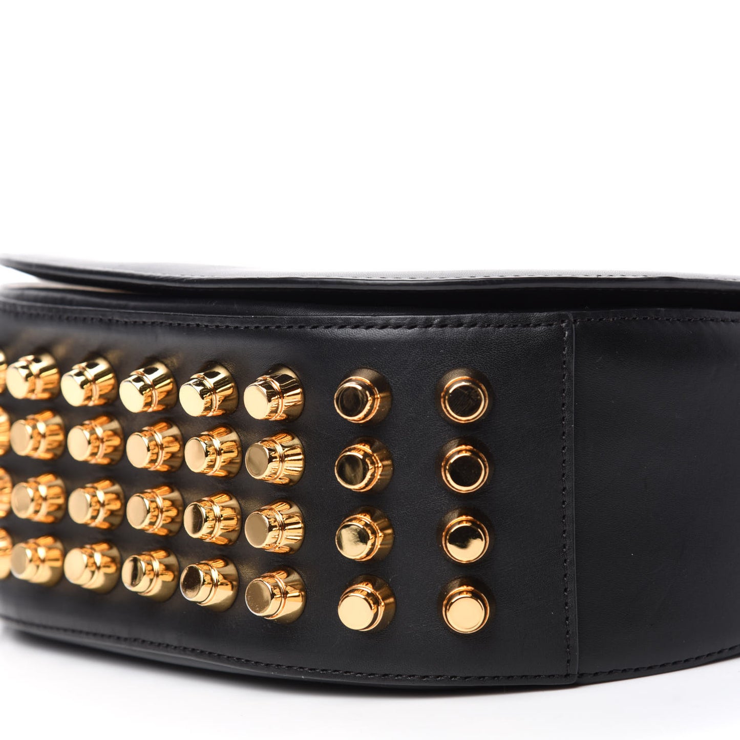 Calfskin Lia Black Pale Gold Hardware
