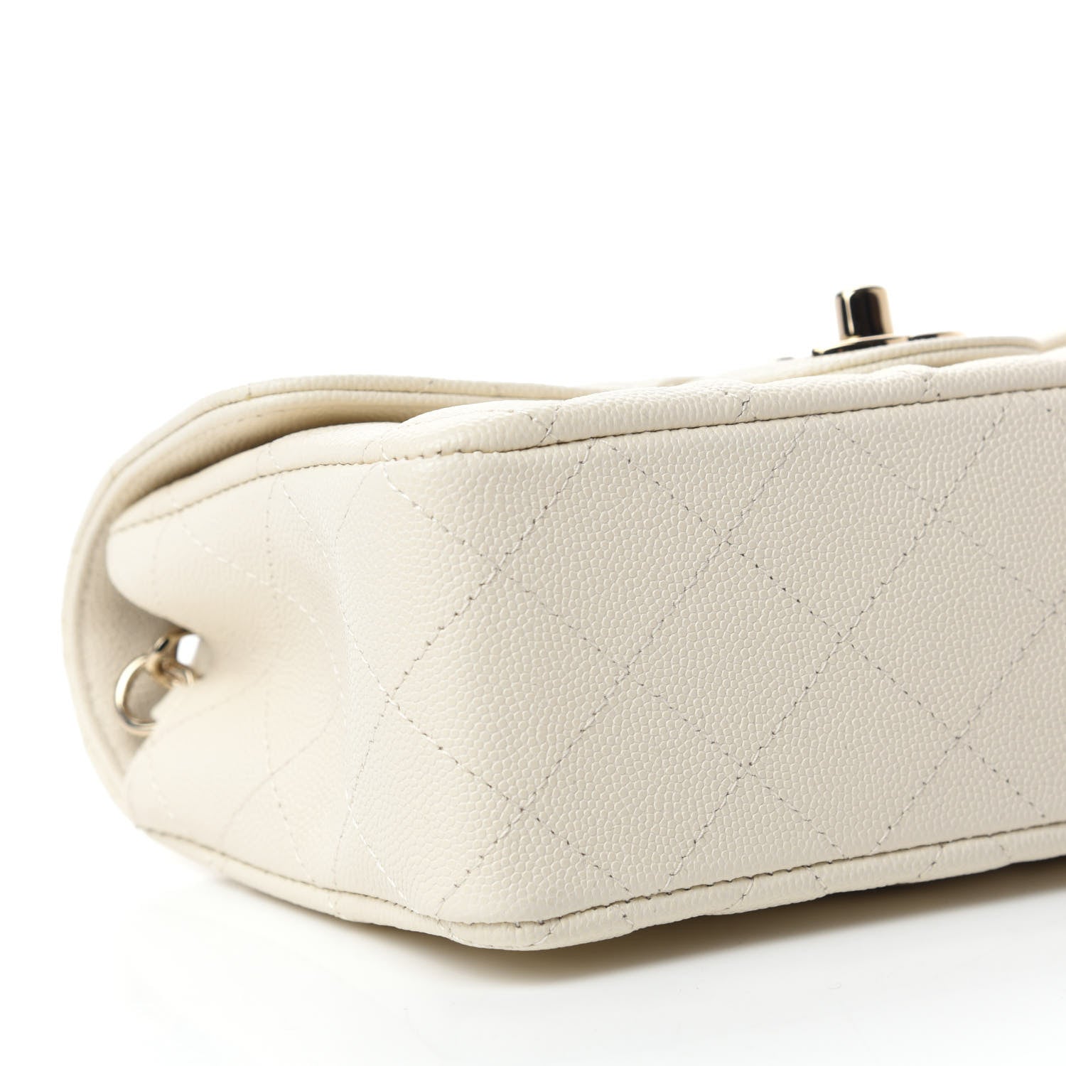 Chanel Caviar Quilted Mini Rectangular Flap White 6 of 11