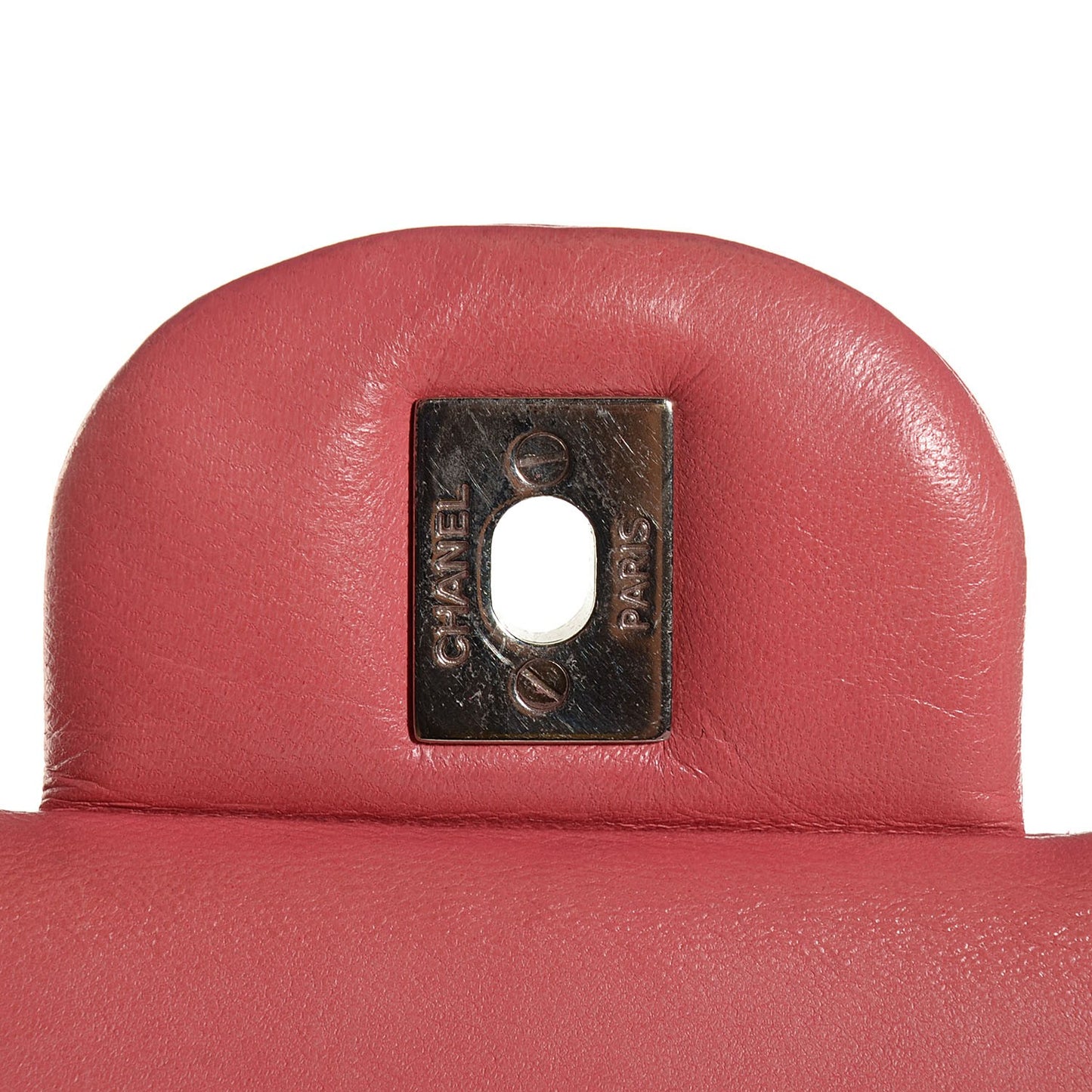 Lambskin Quilted Jumbo Double Flap Dark Pink