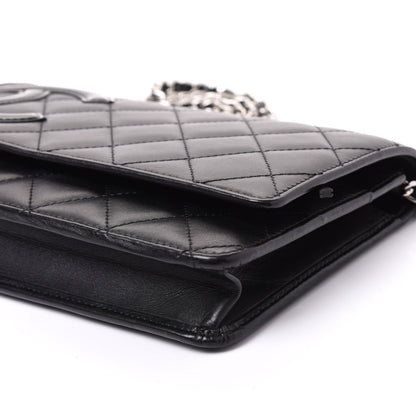 Chanel Calfskin Quilted Cambon Wallet On Chain WOC Black 6 of 8