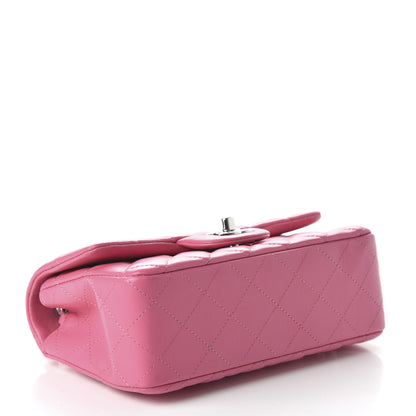 Chanel Lambskin Quilted Mini Rectangular Flap Pink 4 of 11