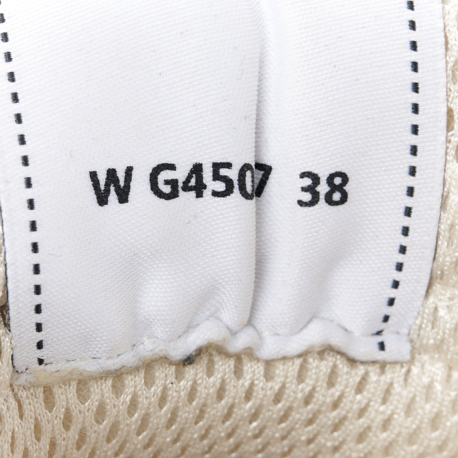 Chanel Fabric Laminated Calfskin Stretch CC Womens Sneakers 38 Ivory White Silver 8 of 8