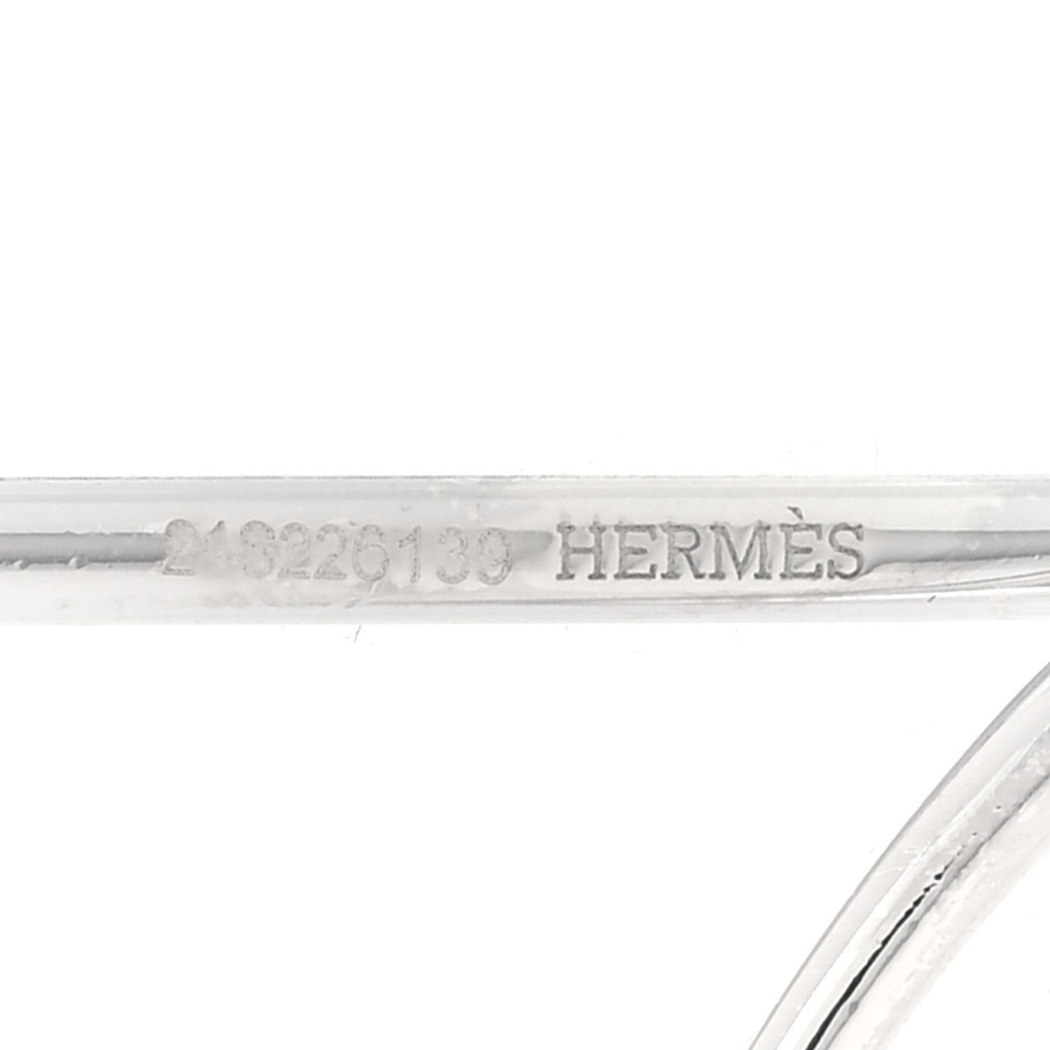 Hermes Sterling Silver MM Loop Earrings 4 of 6