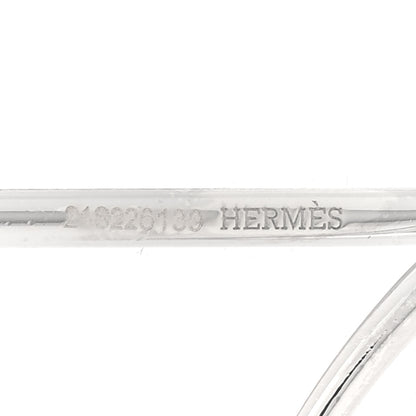 Hermes Sterling Silver MM Loop Earrings 4 of 6
