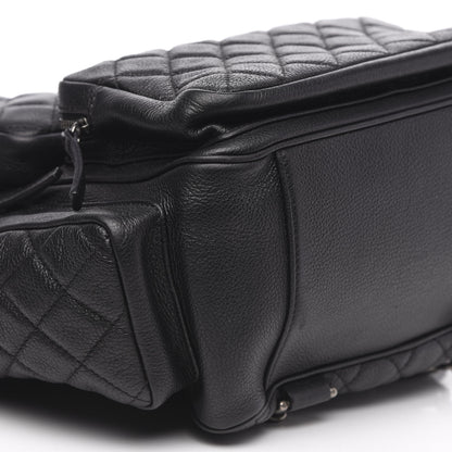 Chanel Grained Calfskin Quilted Large Casual Rock Backpack Black 7 of 8