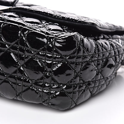Christian Dior Patent Cannage Large New Lock Flap Bag Black 8 of 15