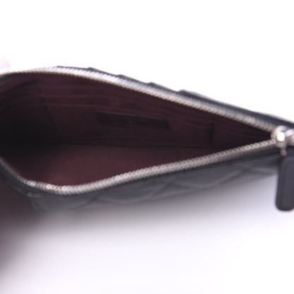 Chanel Caviar Quilted Classic Flat Wallet Pouch Black 5 of 9