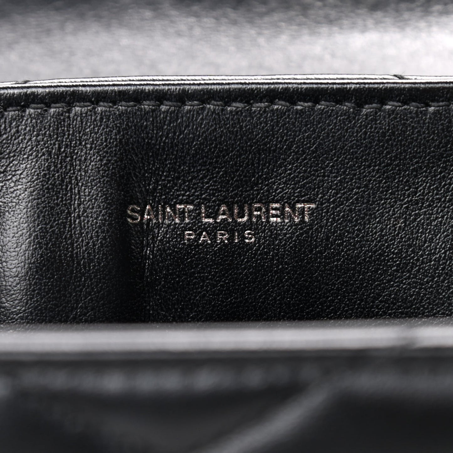 Calfskin Y Quilted Monogram Small Loulou Chain Satchel Black