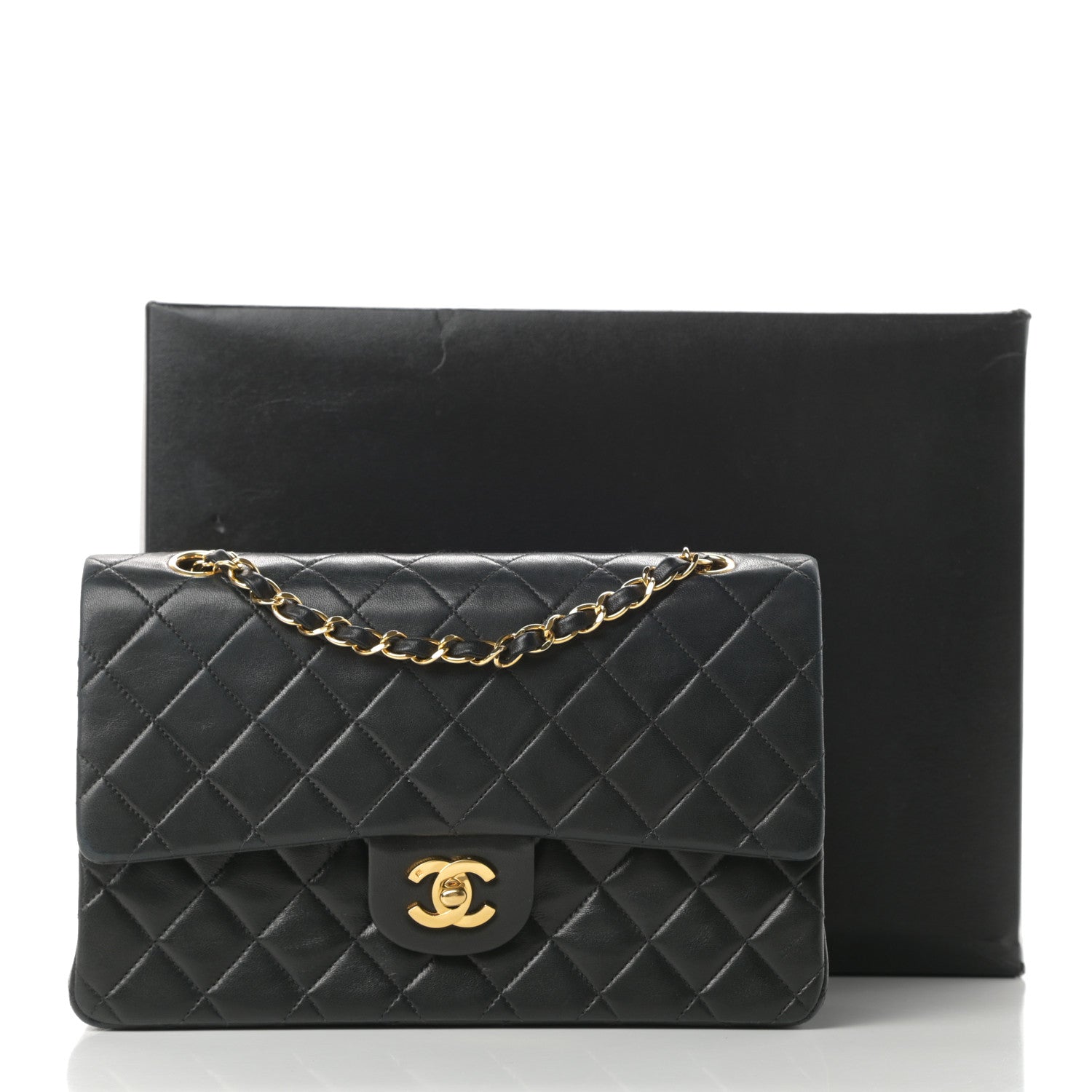 Chanel Lambskin Quilted Medium Double Flap Black 20 of 20