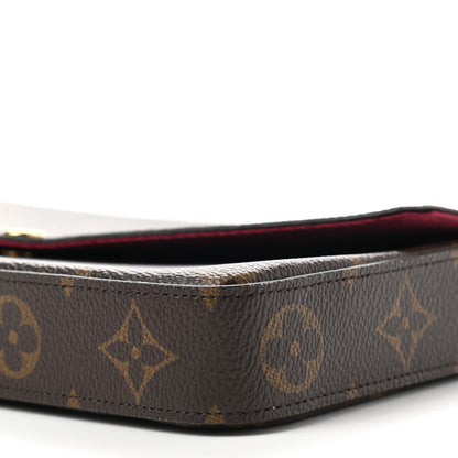 Louis Vuitton Monogram Pochette Felicie Chain Wallet Fuchsia 9 of 9
