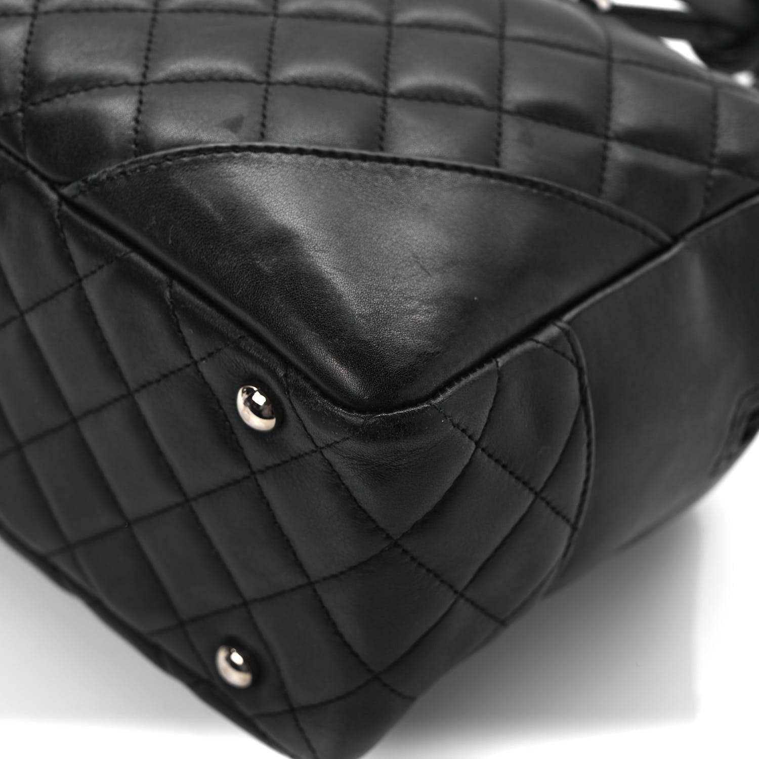 Chanel Calfskin Quilted Large Cambon Bowler Black 10 of 16