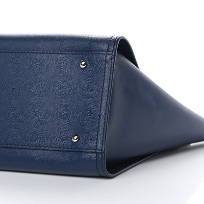 Chanel Caviar Small Studded Deauville Tote Navy 10 of 12