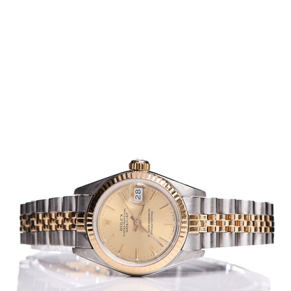 Rolex Stainless Steel 18K Yellow Gold 26mm Oyster Perpetual Datejust Watch Champagne 69173 3 of 7