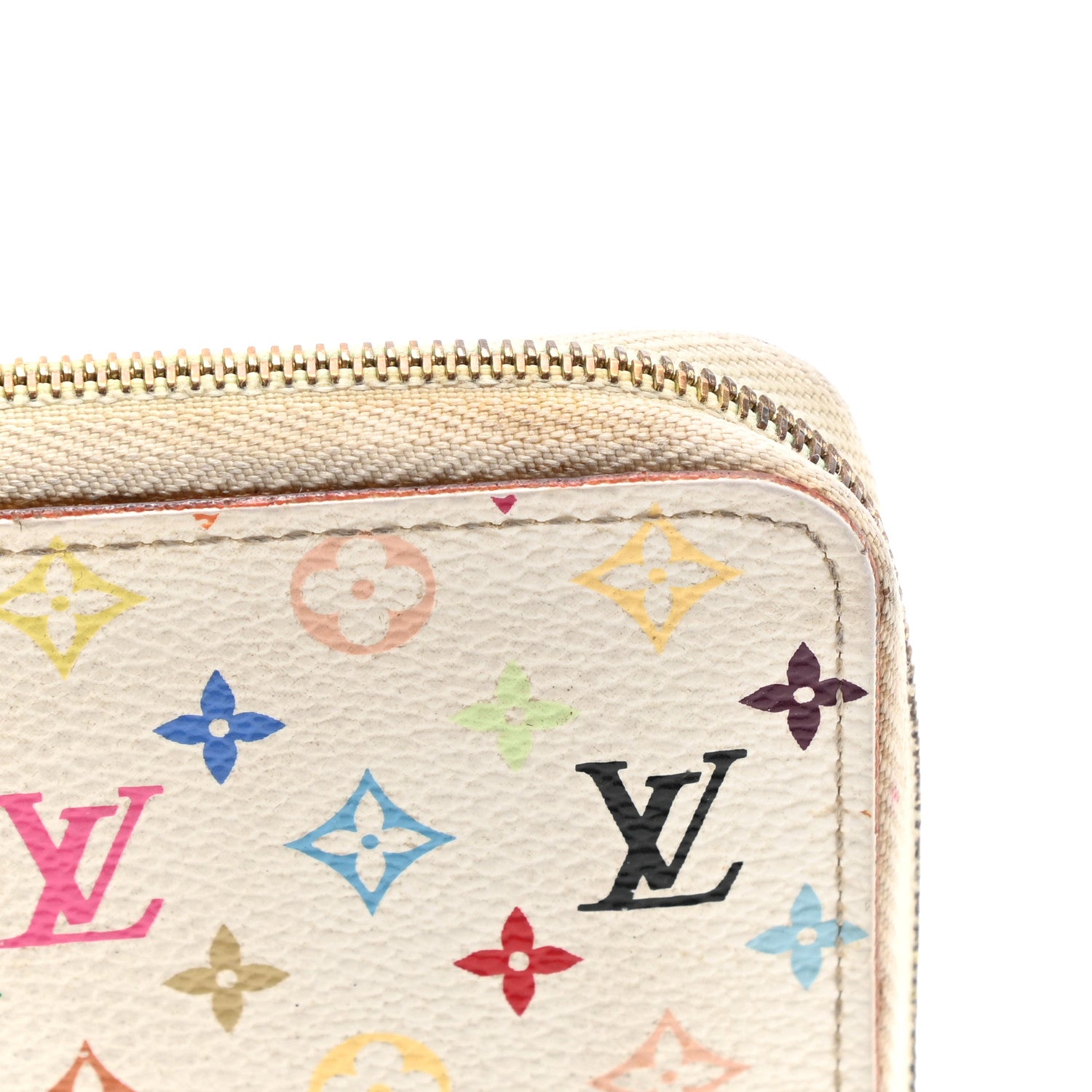 Louis Vuitton Monogram Multicolor Zippy Coin Purse Wallet White Raisin 7 of 7