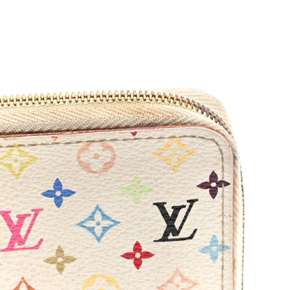 Louis Vuitton Monogram Multicolor Zippy Coin Purse Wallet White Raisin 7 of 7