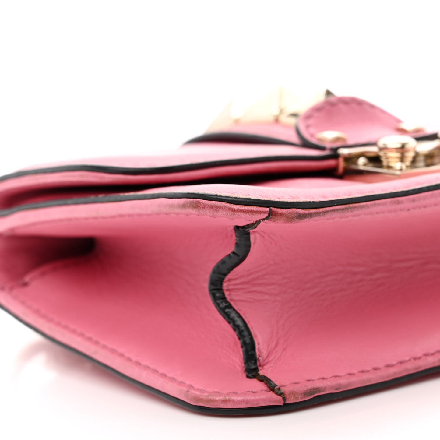 Vitello Mini Glam Lock Rockstud Flap Ninphea