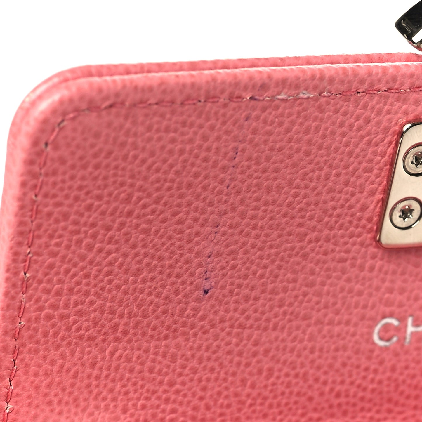Caviar Quilted CC Box Flap Card Holder Pink