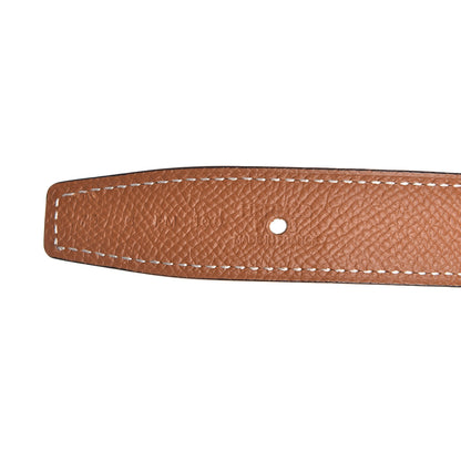 Hermes Swift Epsom 24mm Guilloche H Belt 75 Black Gold 4 of 7