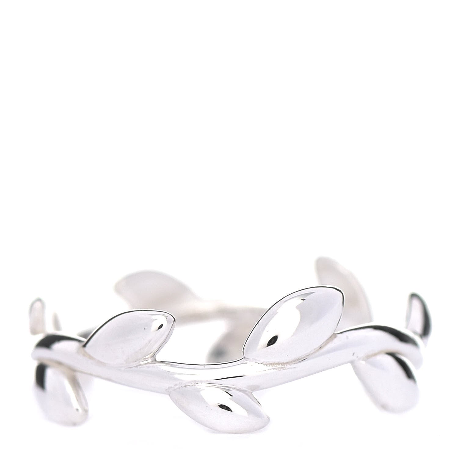 Tiffany Sterling Silver Paloma Picasso Narrow Olive Leaf Band Ring 49 5 1 of 5