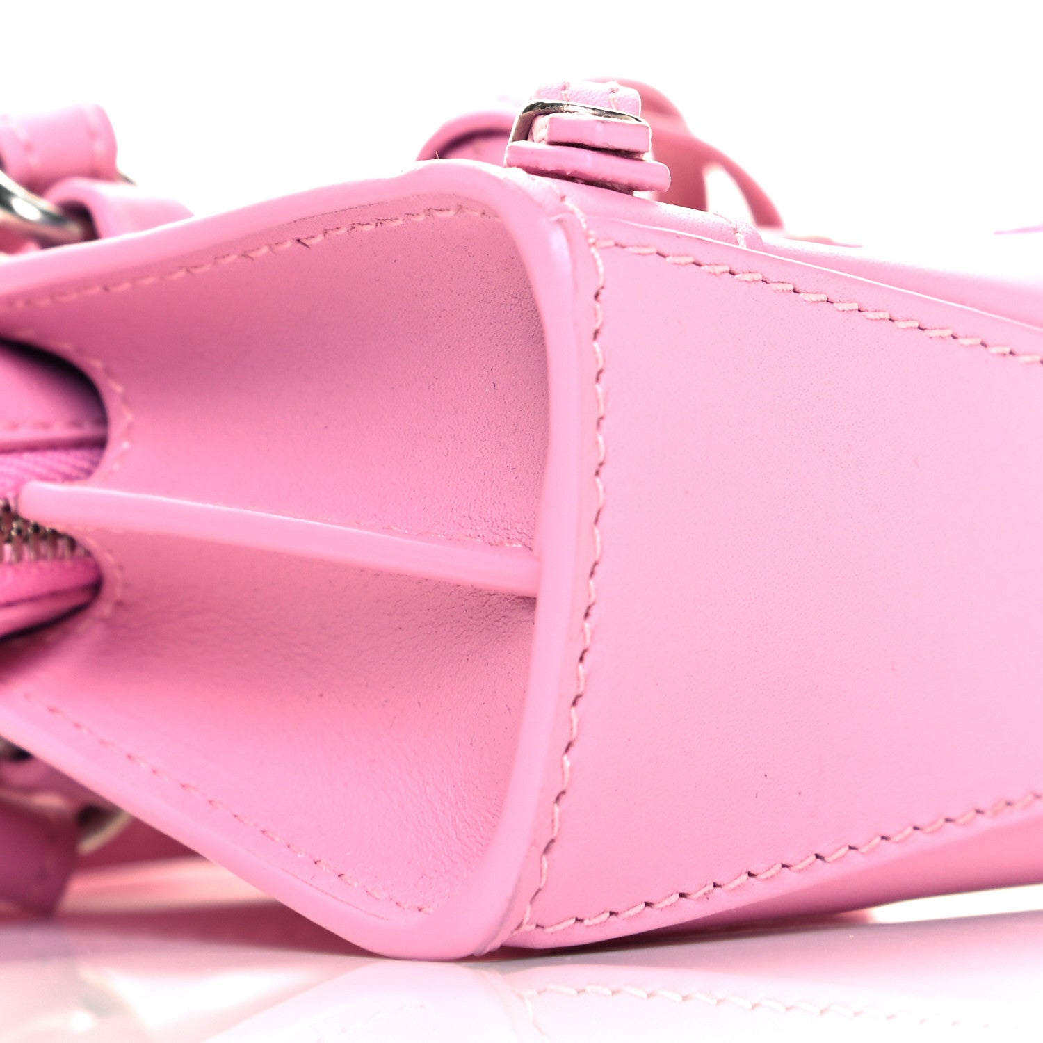 Balenciaga Smooth Calfskin Neo Classic Silver Hardware Super Nano City Crossbody Candy Pink 8 of 9