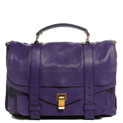 Proenza Schouler Lambskin Large PS1 Satchel Violet 1 of 12