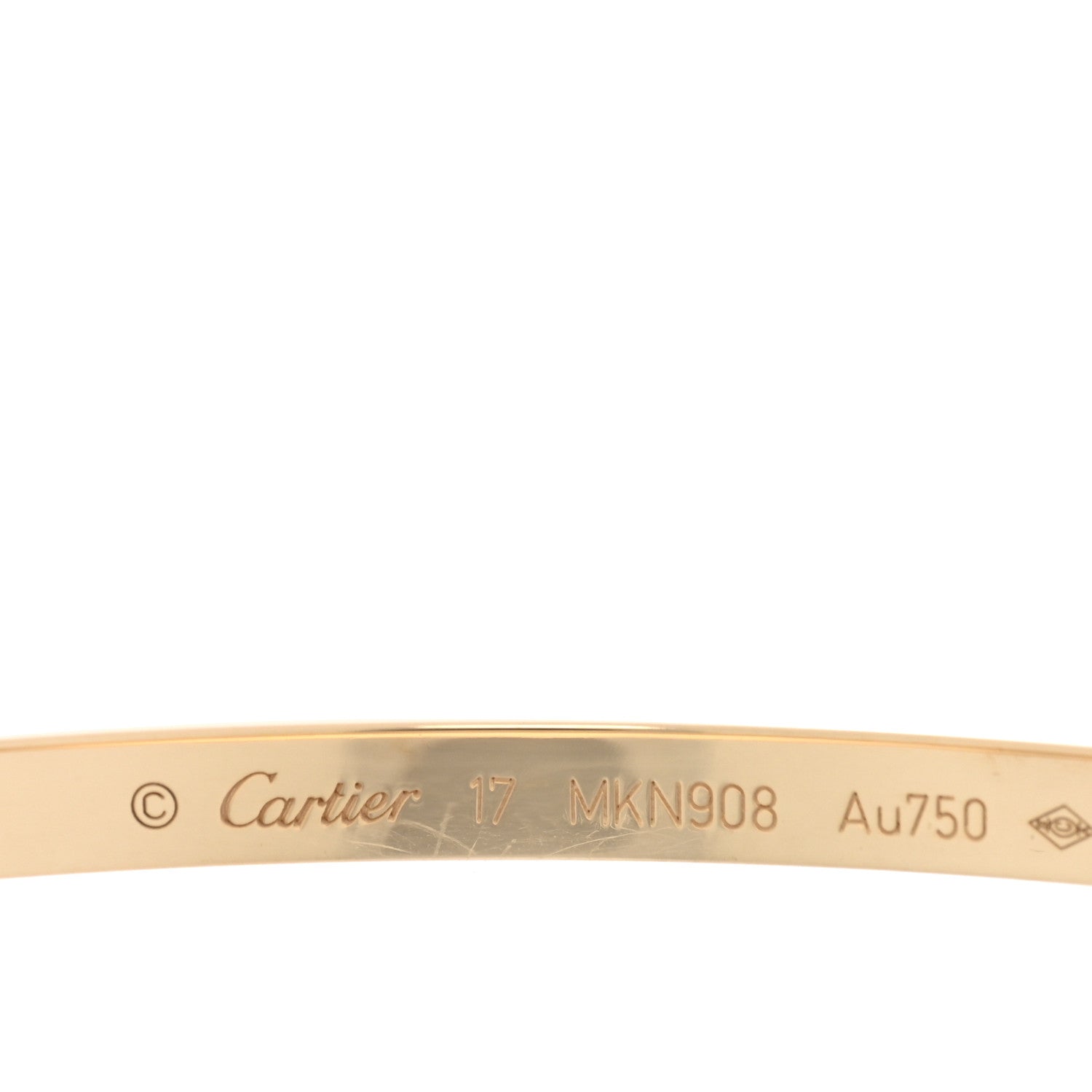 Cartier 18K Yellow Gold 6 Diamond Small LOVE Bracelet 17 3 of 6