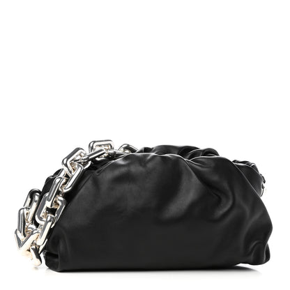 Bottega Veneta Calfskin The Pouch Chain Black 1 of 8