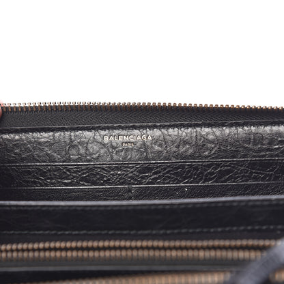 Balenciaga Agneau Arena Graffiti All Over Classic Hardware Continental Zip Around Wallet Black Multicolor 6 of 7