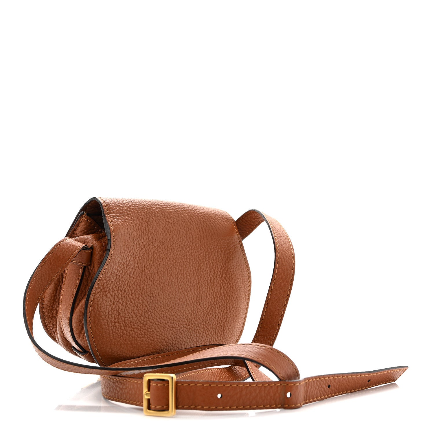 Chloe Calfskin Mini Marcie Round Crossbody Bag Tan 3 of 16
