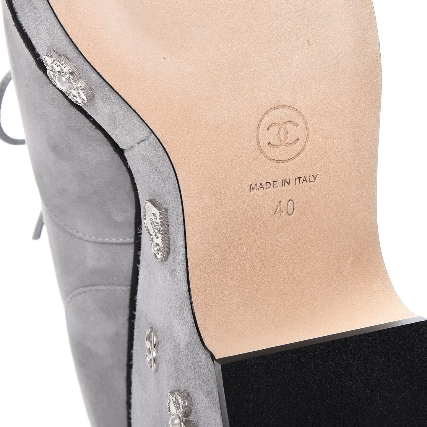 Kid Suede Lace Up Platform Oxford 40 Grey Black