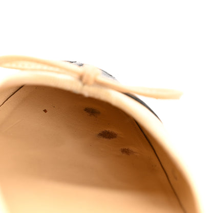 Chanel Lambskin Cap Toe CC Ballerina Flats 37 Beige Black 10 of 11