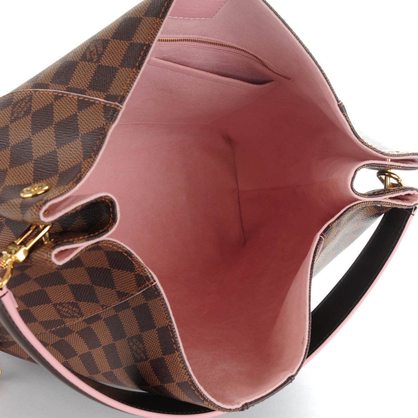 Damier Ebene Caissa Hobo Rose Ballerine