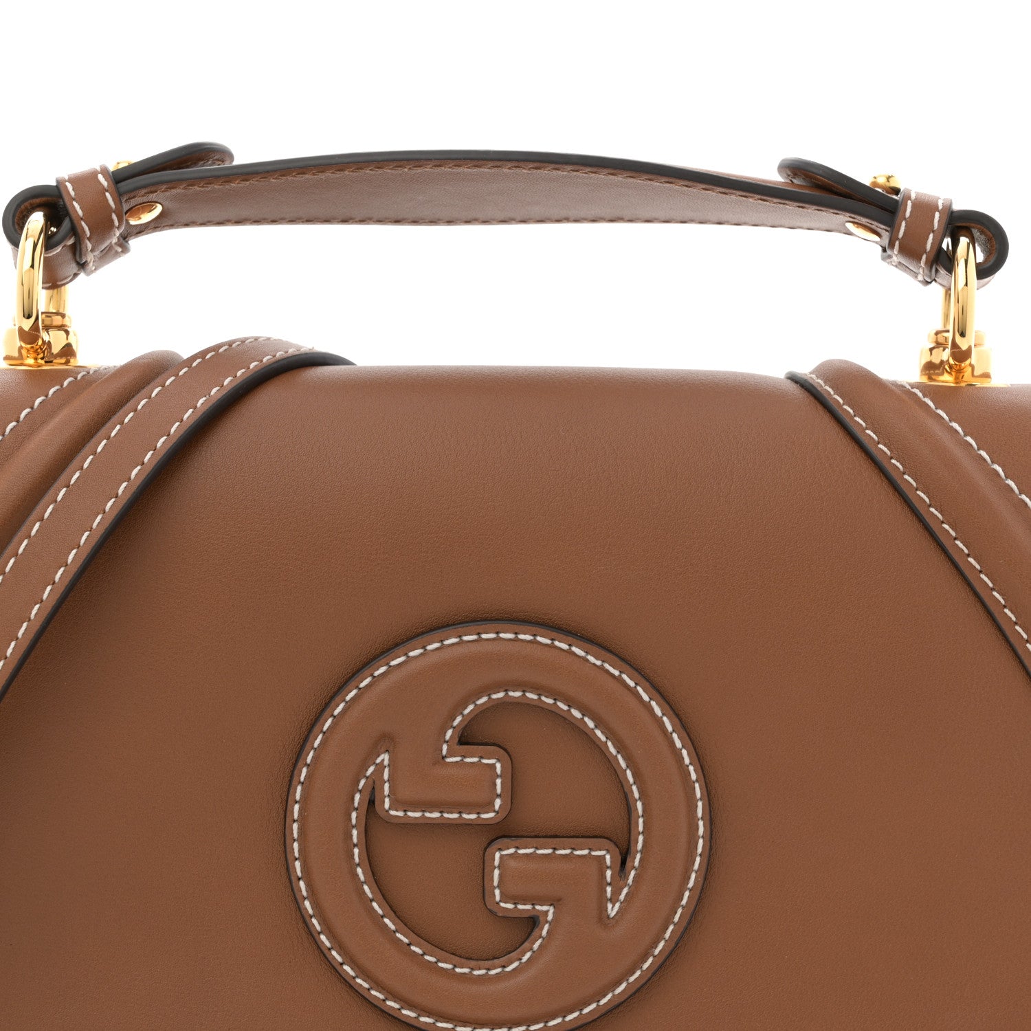 Gucci Roxy Calfskin Medium Blondie Top Handle Bag Brown 8 of 10