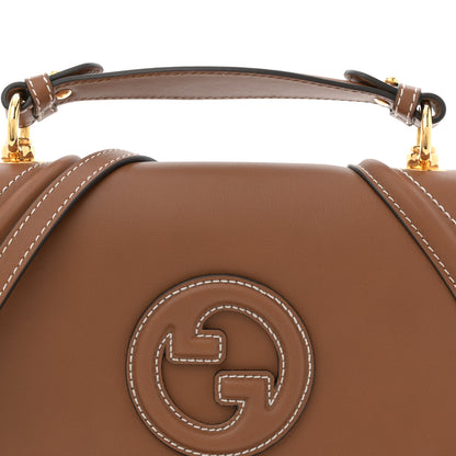 Gucci Roxy Calfskin Medium Blondie Top Handle Bag Brown 8 of 10