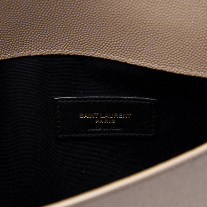 Saint Laurent Grain De Poudre Uptown Pouch Dark Latte 7 of 10