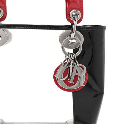 Christian Dior Patent PVC Mini Lady Dior Black Red 9 of 12