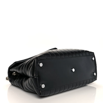 Saint Laurent Calfskin Y Quilted Monogram Large Loulou Chain Satchel Black 3 of 9